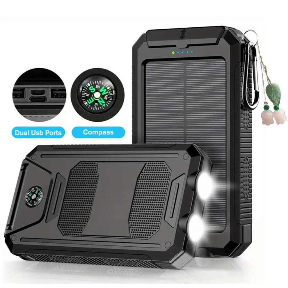 Solar Power Bank 50000Mah With Dual Usb And Led Flashlight 9104145175447