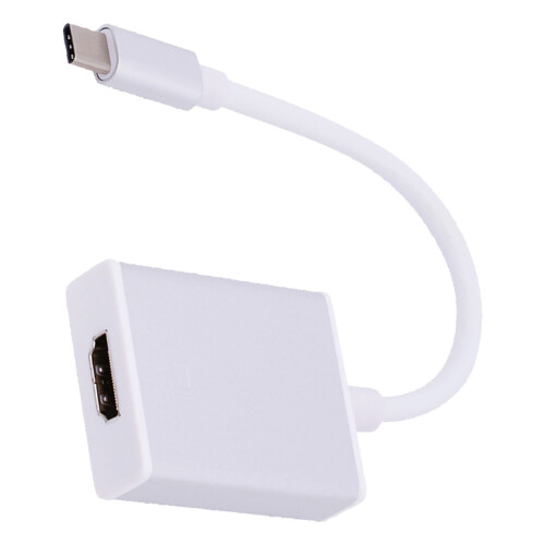 Type C to HDMI 4K Adapter, 10 GBit, Silver, Plug and Play
