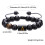 Black Onyx Bead Bracelet for Men 10mm Adjustable 5