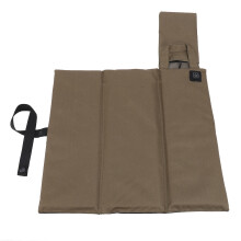 Coussin chauffant pliable portable en trois parties, polyester, 40 x 15 x 6 cm, intérieur/extérieur, vert militaire