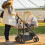Stroller Bottom Pouch Oxford Cloth Portable Design Black 1Pcs 2