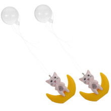 2Pcs Cat Shape Fish Tank Landscape Decoration for Pet Owners 1.38X0.59X2.16in
