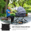 Stroller Bottom Pouch Oxford Cloth Portable Design Black 1Pcs 6
