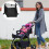 Stroller Bottom Pouch Oxford Cloth Portable Design Black 1Pcs 7