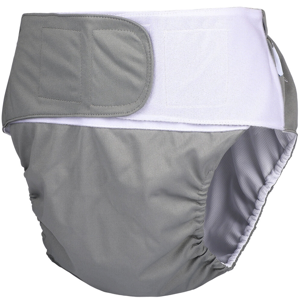 Washable Diapers Cloth Diaper Mesh Cloth Grey Underwear for Adults Nursing Home Use 1Pcs