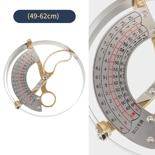 Hat Ruler, Measuring Tool Practice Scale Accurate for Hat Size Ring Compass Ruler Hat Light Weight Type for Hat Cap, M 2