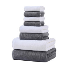 WZXPWT 8-Piece Towel Set, Luxurious Soft Spa Collection with 2 Bath Sheets, 2 Hand Cloths, 4 Face Towels, Plush Hotel-Grade Absorbent Towels