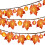 Fall Garland with Pumpkin Lights and Maple Leaves 59 in 2