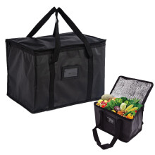 Sac isotherme de 40 L, idéal pour la livraison de repas. Sac isotherme réutilisable, grand format, pliable.