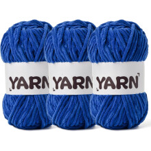 Fluffy Chenille Yarn for Crochet, Velvet Bulky Yarn for Amigurumi, Blankets, Hats – 87.4 yds/3.5 oz, compatible with crochet hooks