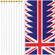 100 unidades de banderas del Reino Unido (UK) de poliéster multicolor para grupos reales.