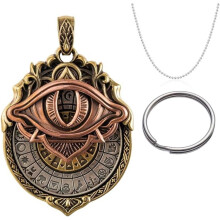 Handmade Tarot Vision Pendant: Connect to Cosmic Wisdom Anytime, Rotatable Symbol Necklace All-Seeing Eye