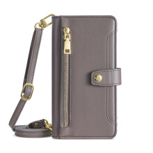 Samsung Galaxy A25 Case – Crossbody Wallet with Zipper, 6-Card Holder, Wrist Strap, Leather Cover for Women – Compatible with Samsung Galaxy A25