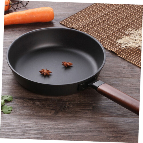 Black Non-Stick Home Iron Pan Easy to Clean for Kitchen Cooking 2
