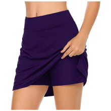 Women's Lightweight Active Skort with Pockets – Purple, XXL – Compatible with Running, Tennis & Golf