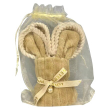 Toalha de lã em formato de coelho – Toalha macia de banho/praia/spa para a Páscoa, toalha de mão aconchegante e multiuso para viagens, presentes