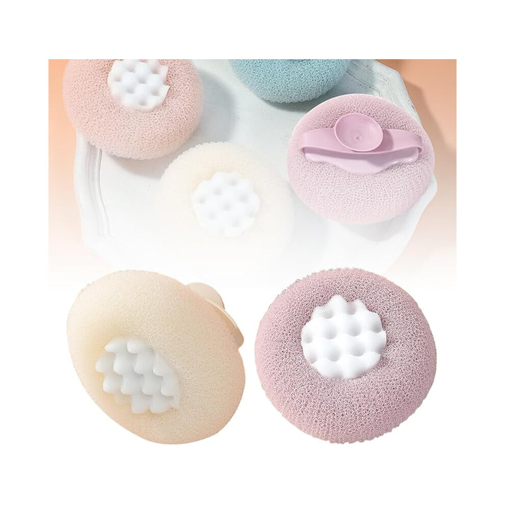 Super Soft Sunflower Suction Cup Bath Ball, 2-in-1 Shower Sponge & Massage Ball â Compatible with Standard Tiles