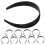 OUNONA Plastic Headband Wide Hard Plain Solid Color 10pcs 5