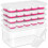 4-Pack Silicone Ice Cube Trays with Lid, Bin & Scoop – Stackable, Freezer-Safe, Compatible with RV/Kitchen/Cocktail 1