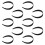 OUNONA Plastic Headband Wide Hard Plain Solid Color 10pcs 7