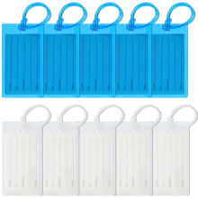 10 Pack Luggage Tags Suitcases PVC Travel Bag & Baggage ID Label Tags Travel