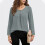 Women's Casual Pullover Top Round Neck Three-Quarter Sleeve 5