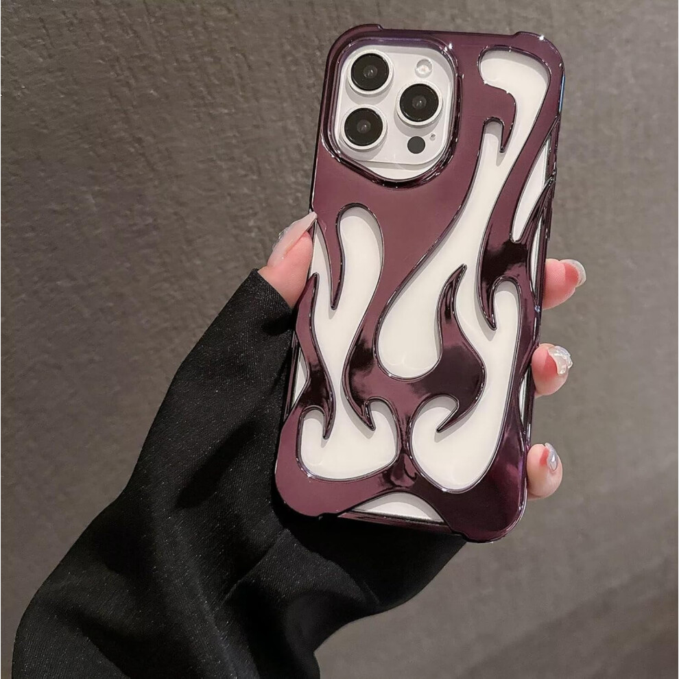 Iphone 14 Plus Case (6.7") – Electroplated Glossy Flame Design, Hollow Heat Dissipation, Shockproof, Luxury Protection, Compatible With Iphone 14 9044386942609