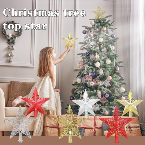 Christmas Tree Topper Star Silver 7.87 Inch 1