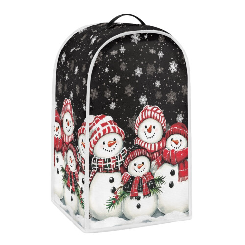 There is only one dust cover Protective Case Univesal Polyester for Kitchen Home, Snowmen 1