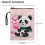 Panda Pattern Book Protector with Handle Waterproof Polyester Fabric Protector Wrap Bag for Reader Journals Planners Books 11.42 x 8.66 Inch 7