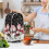 There is only one dust cover Protective Case Univesal Polyester for Kitchen Home, Snowmen 3