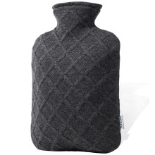 Fuzzy Hot Water Bottle with Soft Cover, Sweater,Hot Water Bags for Pain Relief 2Liter,Heat Pad,Hot and Cold Therapy,Menstrual,Bpa Free(Sky Blue)
