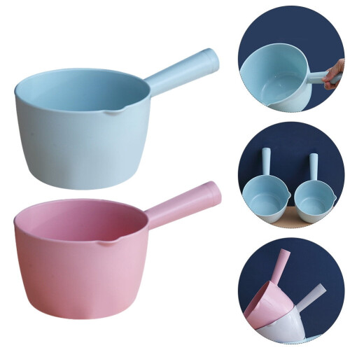 Blue Kitchen Water Spoon PP Ergonomic Handle 2pcs