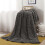 Polyester Nylon Throw Blanket 150 x 100 cm Dark Grey 1 Piece 1