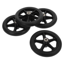 Topbathy heavy duty wheelchair front wheels Wheelchair Front Wheel Black Load-bearing 4Pcs Outdoor Use