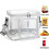 Lancheira transparente em PVC, 102 x 7,25 x 9 polegadas, alça de ombro ajustável, design transparente – Cinza, ideal para 1