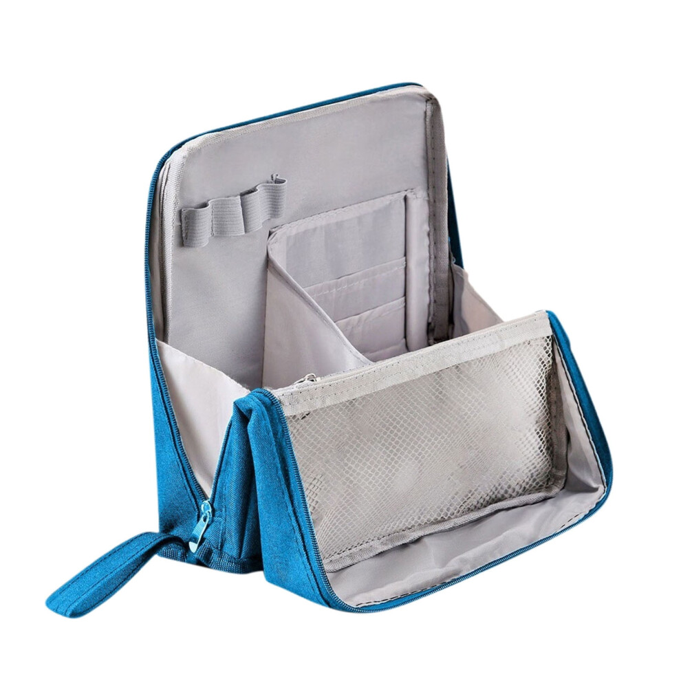 Standing Makeup Bag â Large Capacity, Multi-purpose, Portable Cosmetic & Stationery Organizer with Compartments