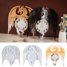 DIY Fire Clock Drip Glue Container with Arabic Digital Dial, Watch Making Craft Kit for Resin Art Pendant Creation