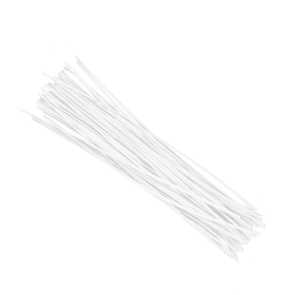 Stri 500Pcs 15Cm Plastic Coated Iron Wire Ties Cable Wrap Organizer Ties (White) 9044386835147