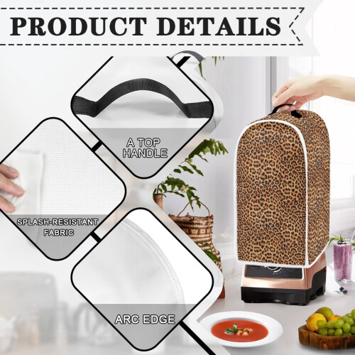 Leopard Print Foldable Kitchen Blender Dust Covers for Kitchen Use There is only one dust cover 2
