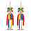 Circus Masks Hanging Clown Decor Assorted Color 2Pcs 4