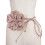 PU Leather Boho Waist Belt with Large Flower Bowknot 1