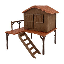 House Model Building Kit Hut Thatched Roof Cottage for Micro Landscape Hobby