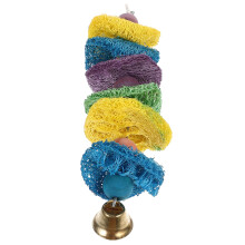 FRCOLOR Bird Cage Accessories MultiColored Swing Toy for Climbing and Chewing