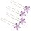 Legering Bobby Pins Rhinsten U-formet til kvinder 4 stk. 6