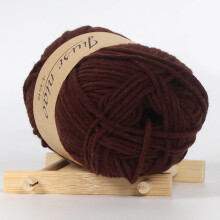 PRYESS Solid Medium Cotton Yarn, Cotton Wool for Hat Making, Fine Yarn for Scarf and Sweater, #R
