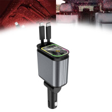 4-in-1 Retractable Starry Car Charger USB for iPhone