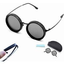 Adjustable Tint Sunglasses, 1-9 Gears Rounded Polarized Glasses with ND Filter Lenses, for Men Beach Shady Fishing Driving