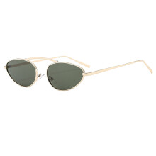 Retro Oval Cat Eye Sunglasses - UV400 Protection Metal Frame Shades - Fashionable Eyewear for Daily Wear and Outdoor Activities