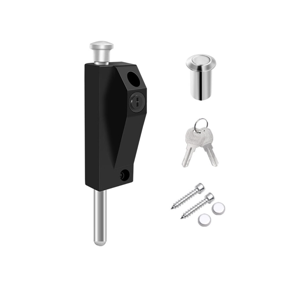 Aluminum Alloys Framed Door Lock Thickened Vertical Barrels Bolt Latches Antitheft Glass Door Lock For Home Commercial 9009879504320